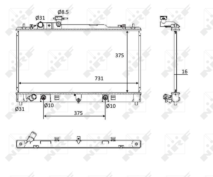 NRF 58561 Radiator, racire...