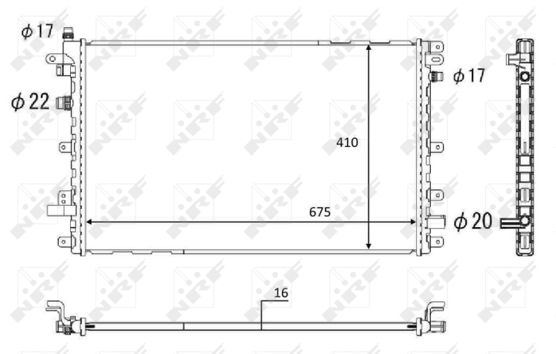 NRF 58569 Radiatore, Raffreddamento motore