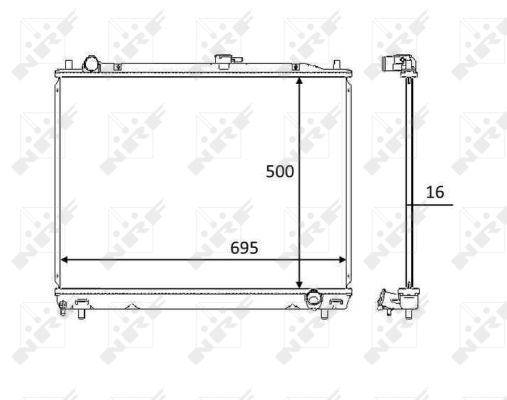 NRF 58595 Radiatore, Raffreddamento motore