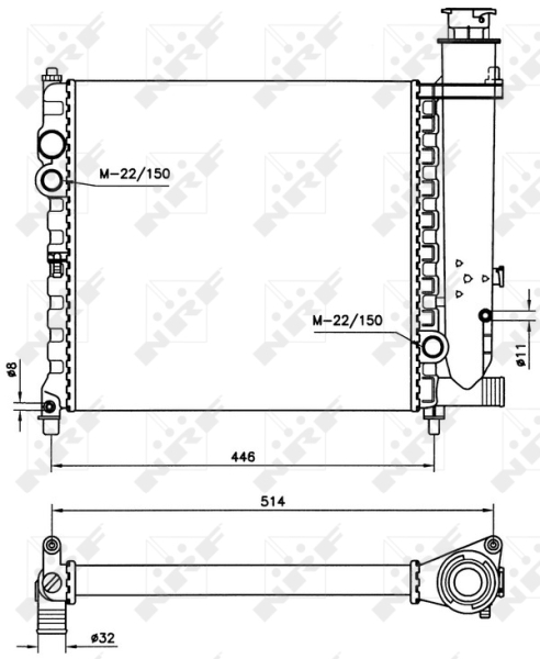 NRF 58714 радиатор,...