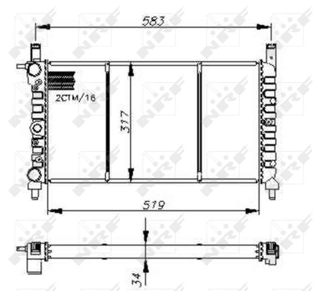 NRF 58732 радиатор,...