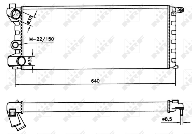 NRF 58742 Radiatore, Raffreddamento motore