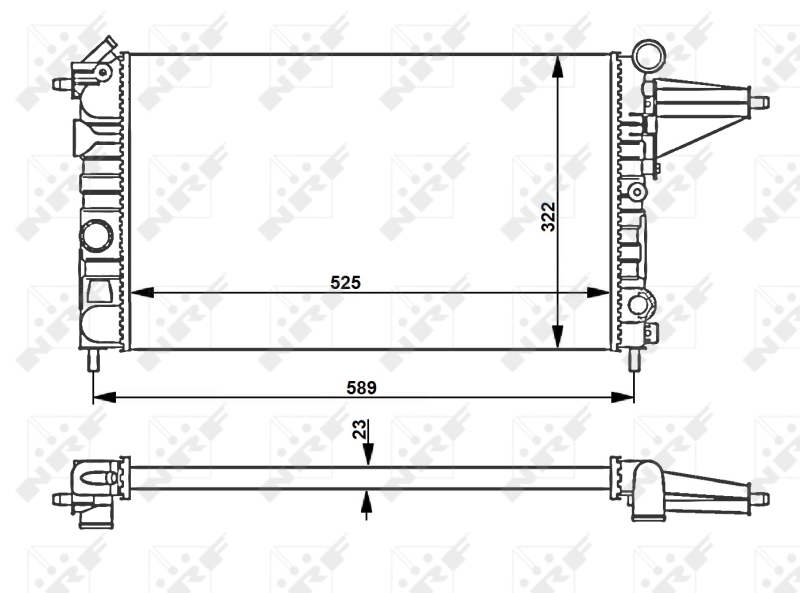 NRF 58775 Radiatore, Raffreddamento motore