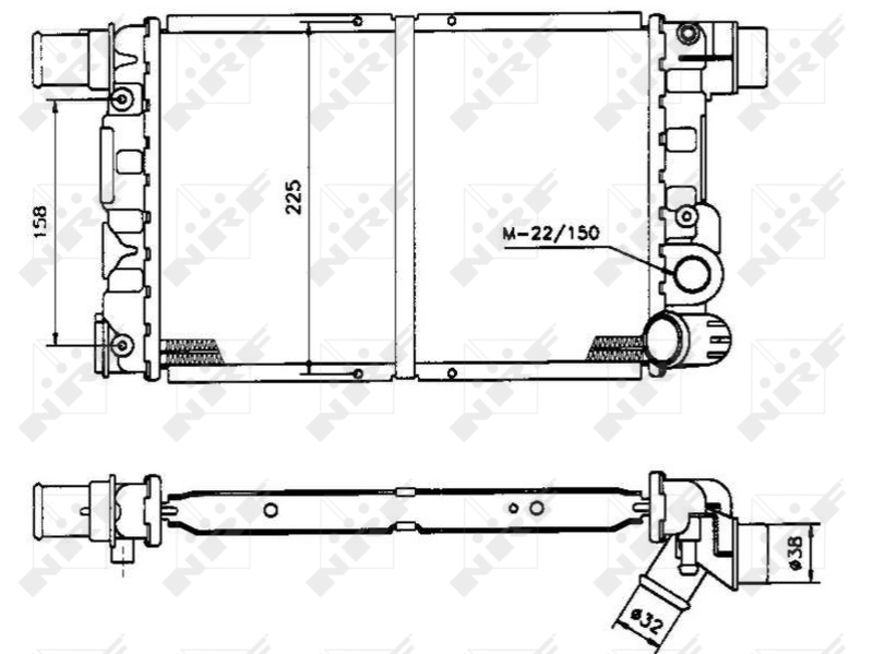 NRF 58844 радиатор,...