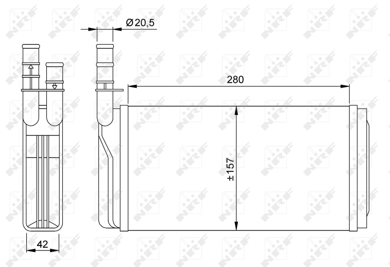 NRF 58931 Scambiatore calore, Riscaldamento abitacolo