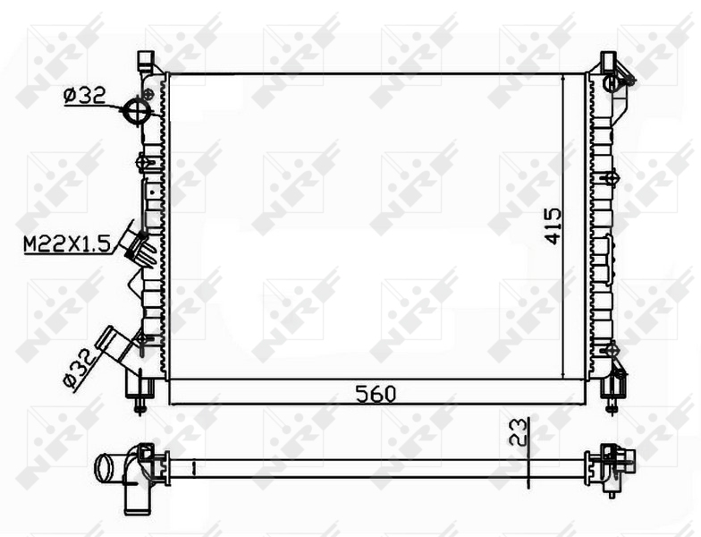 NRF 58943A Radiatore, Raffreddamento motore-Radiatore, Raffreddamento motore-Ricambi Euro