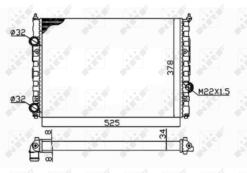 NRF 58947 Radiatore, Raffreddamento motore