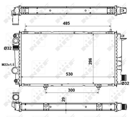 NRF 58957A Radiatore, Raffreddamento motore