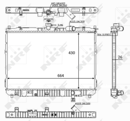 NRF 59046 hűtő, motorhűtés