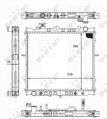 NRF 59049 hűtő, motorhűtés KIA