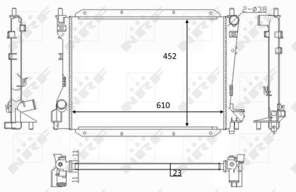 NRF 59050 hűtő, motorhűtés