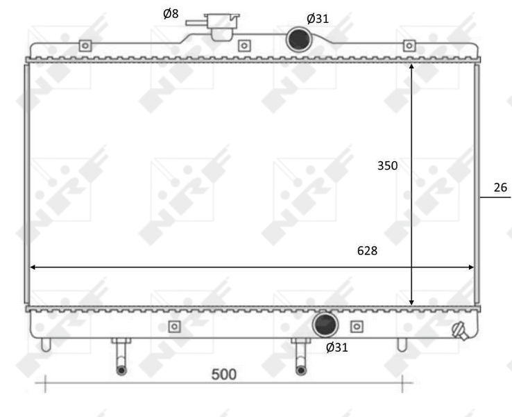 NRF 59078 Radiatore, Raffreddamento motore-Radiatore, Raffreddamento motore-Ricambi Euro