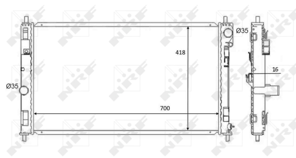 NRF 59089 hűtő, motorhűtés