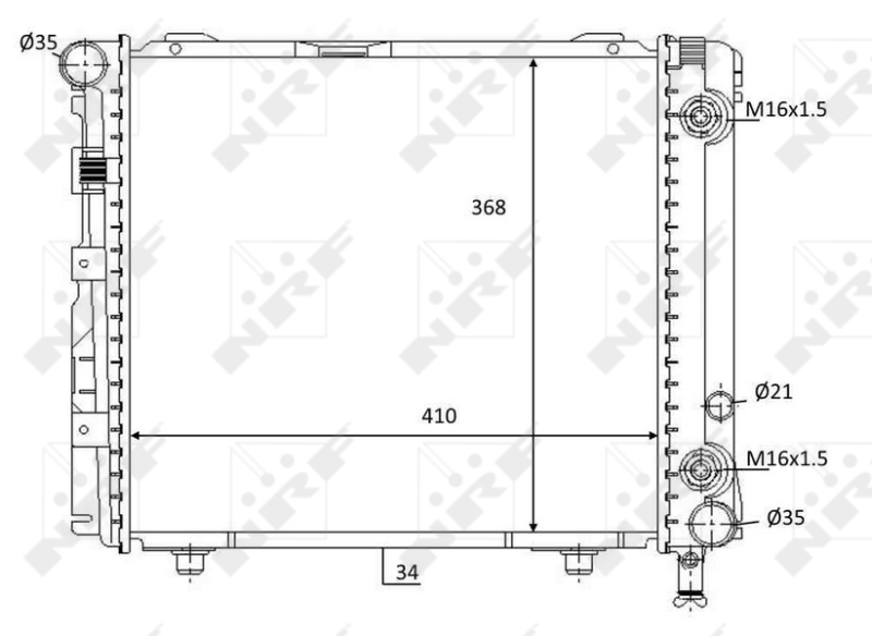 NRF 59103 Radiatore, Raffreddamento motore