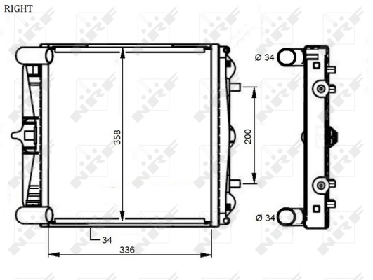 NRF 59131 hűtő, motorhűtés