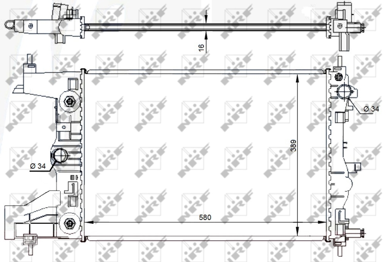 NRF 59144 Radiatore, Raffreddamento motore-Radiatore, Raffreddamento motore-Ricambi Euro