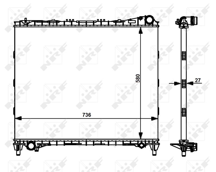 NRF 59174 Radiatore, Raffreddamento motore