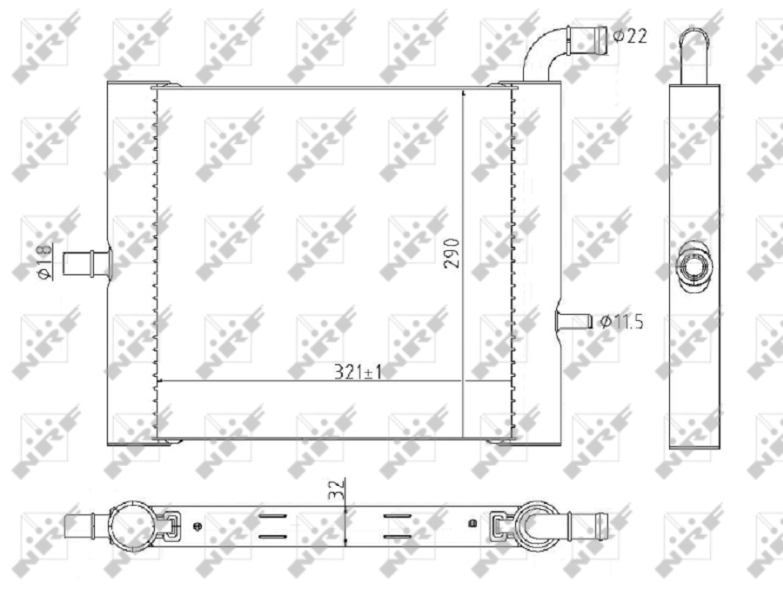 NRF 59176 радиатор,...