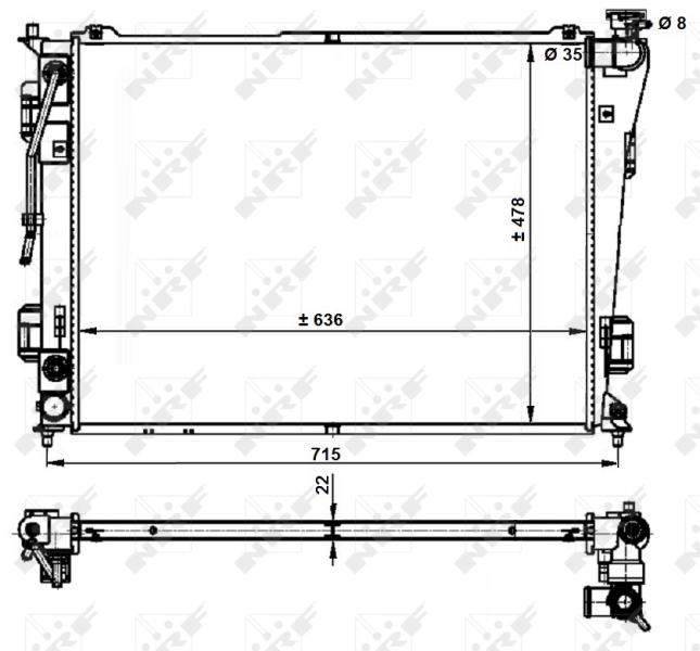 NRF 59200 радиатор,...