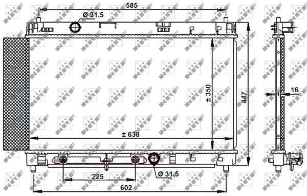 NRF 59204 Radiatore, Raffreddamento motore-Radiatore, Raffreddamento motore-Ricambi Euro