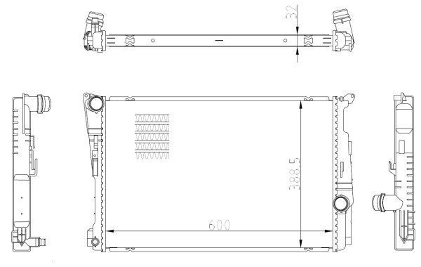 NRF 59228 hűtő, motorhűtés