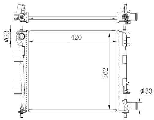 NRF 59262 hűtő, motorhűtés