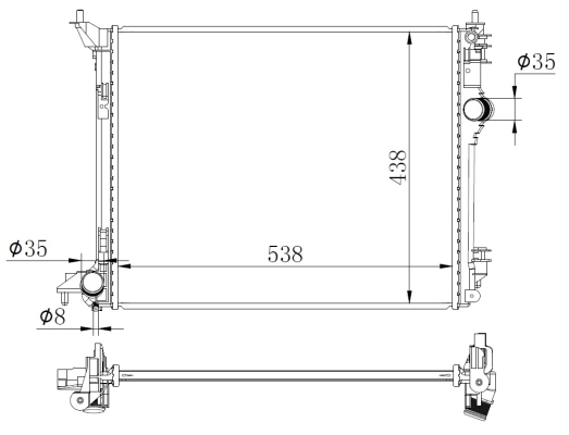 NRF 59270 hűtő, motorhűtés