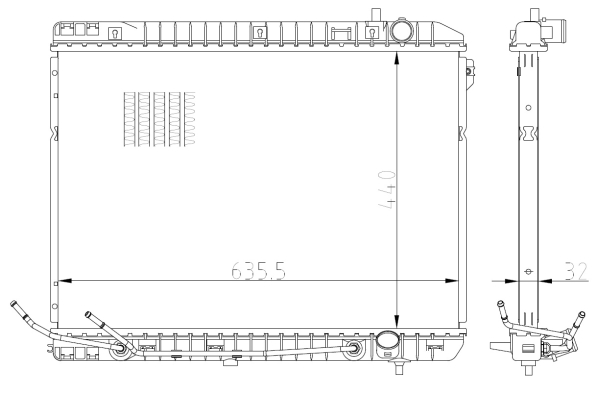 NRF 59297 hűtő, motorhűtés