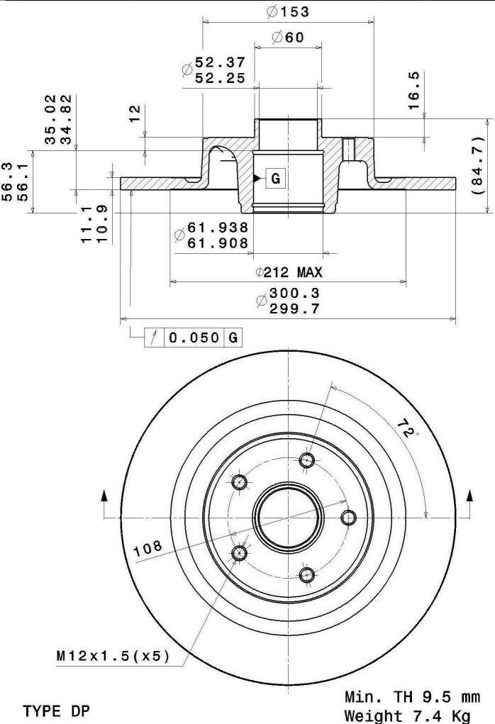 A.B.S. 08.A239.20 BREMBO Bremsscheibe