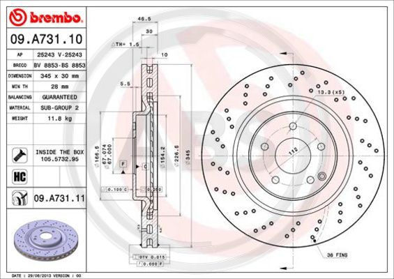 A.B.S. 09.A731.11 Bremsscheibe