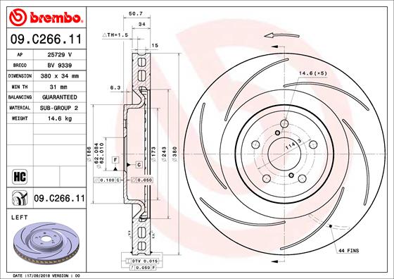 A.B.S. 09.C266.11 BREMBO Bremsscheibe