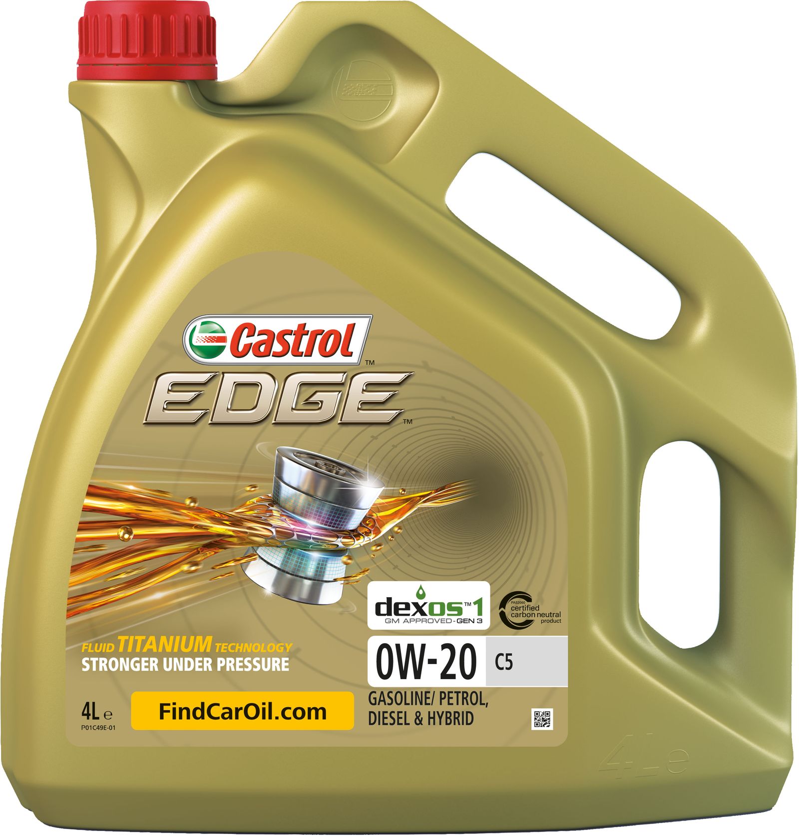 CASTROL 15CC95 Castrol EDGE 0W-20 C5 Engine Oil