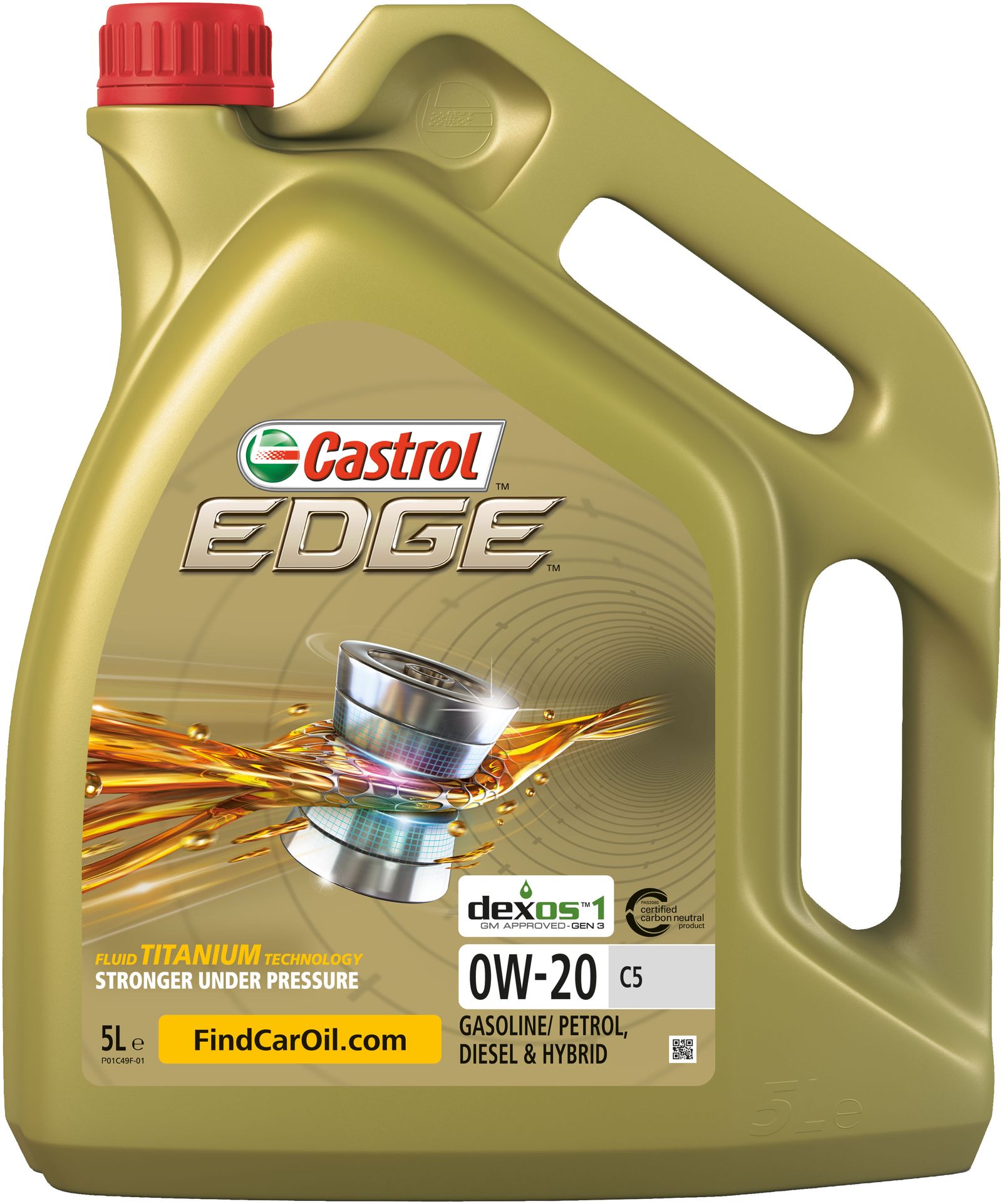 CASTROL 15CC96 Castrol EDGE 0W-20 C5 Engine Oil