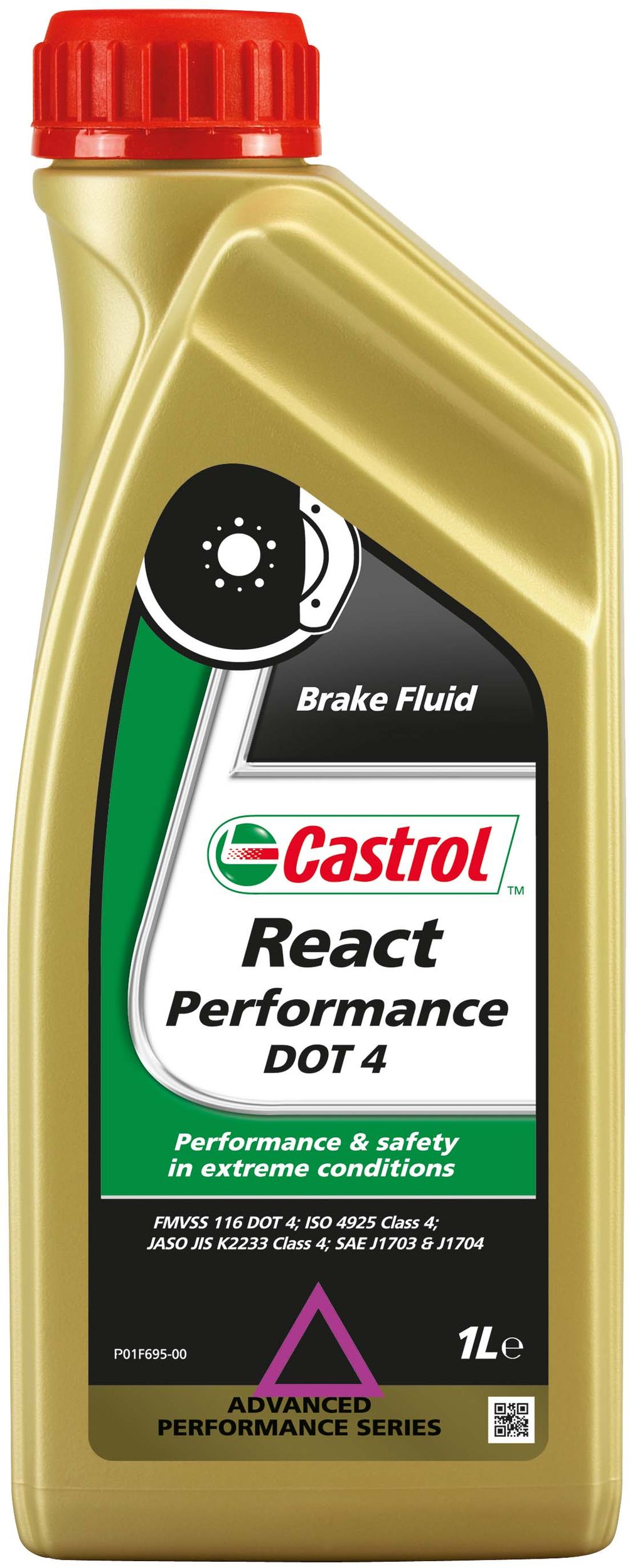 CASTROL 15F3EB Castrol React Performance DOT 4 Brake Fluid