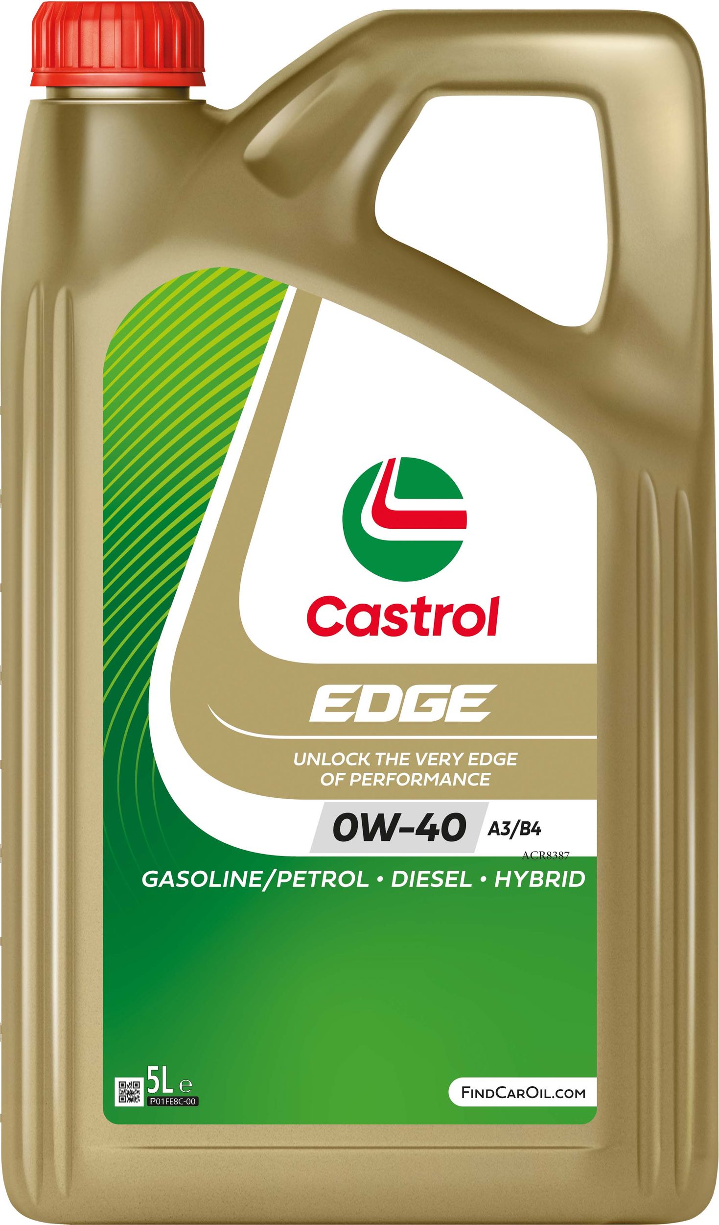 CASTROL 15F6B8 Castrol EDGE 0W-40 A3/B4 Engine Oil