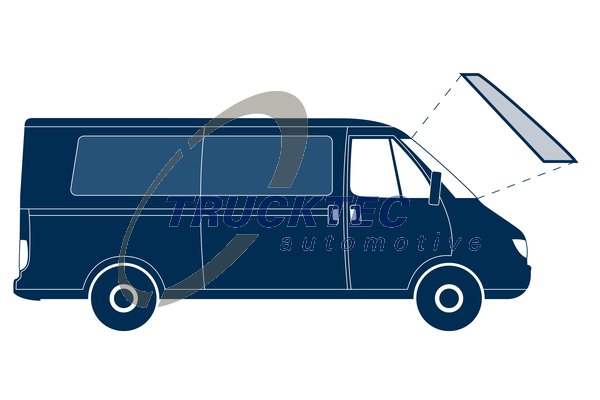 TRUCKTEC AUTOMOTIVE 01.50.018 Τσιμούχα, μπροστ. παρμπρίζ for MERCEDES-BENZ VW