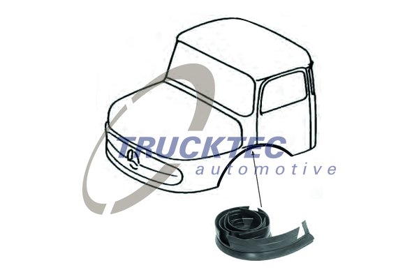 TRUCKTEC AUTOMOTIVE 01.62.014 Διακοσμ./προστατ. λωρίδα, φτερό μπροστά δεξιά