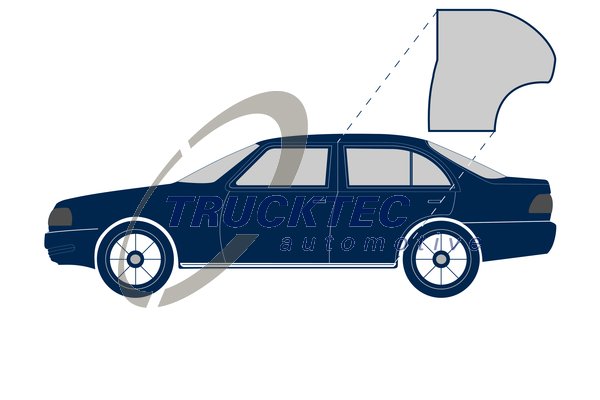TRUCKTEC AUTOMOTIVE 02.53.056 Τσιμούχα πόρτας πίσω αριστερά for MERCEDES-BENZ