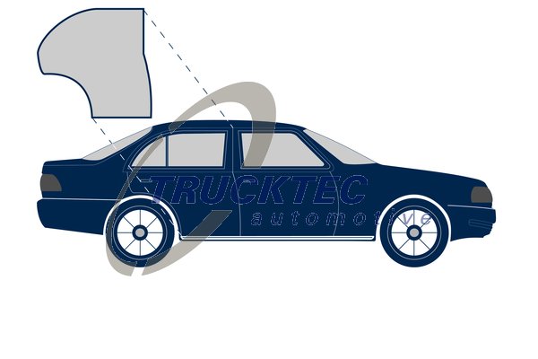 TRUCKTEC AUTOMOTIVE 02.53.274 Τσιμούχα πόρτας πίσω δεξιά for MERCEDES-BENZ