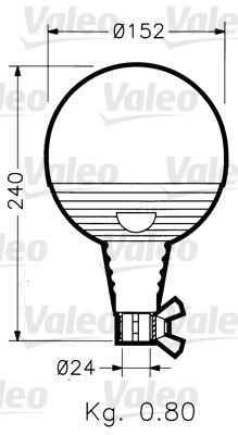 VALEO 040019 Proiettore rotante