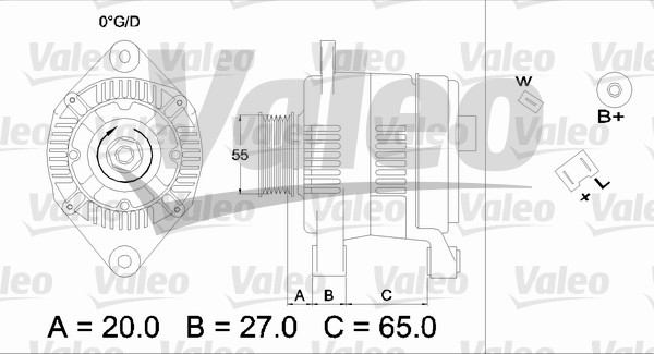 VALEO 436463 generátor