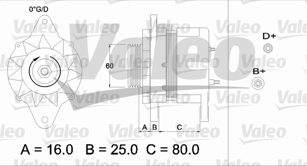 VALEO 436547 generátor