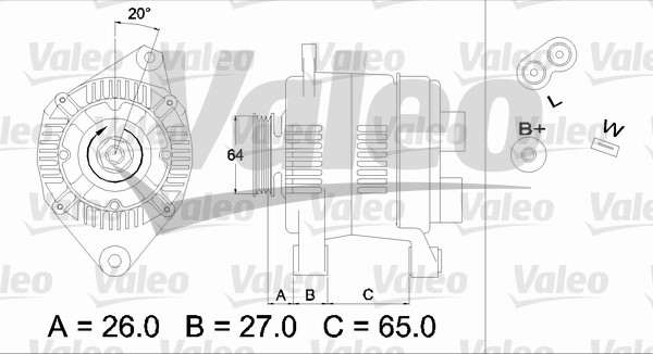 VALEO 436615 Alternatore