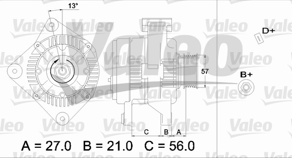 VALEO 436653 Alternatore