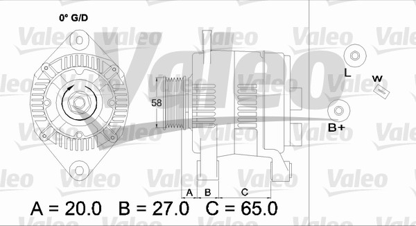 VALEO 436738 Alternatore