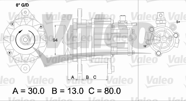 VALEO 437121 Alternatore