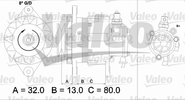 VALEO 437144 Alternatore