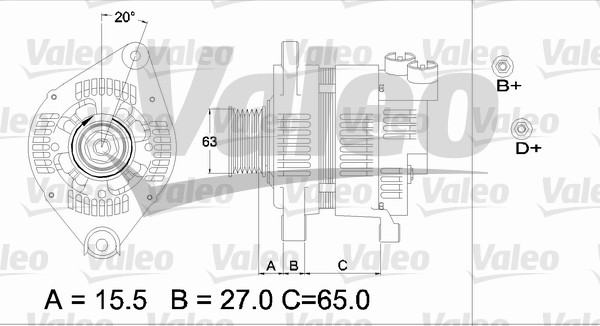 VALEO 437164 Alternatore