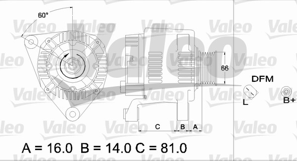 VALEO 437178 Alternatore