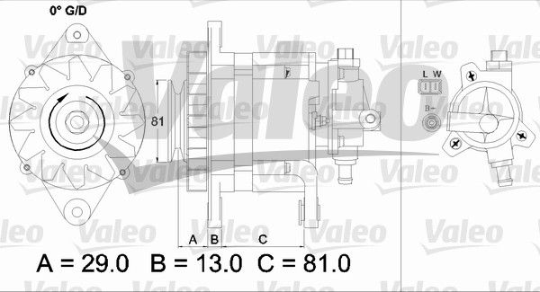 VALEO 437180 Alternatore